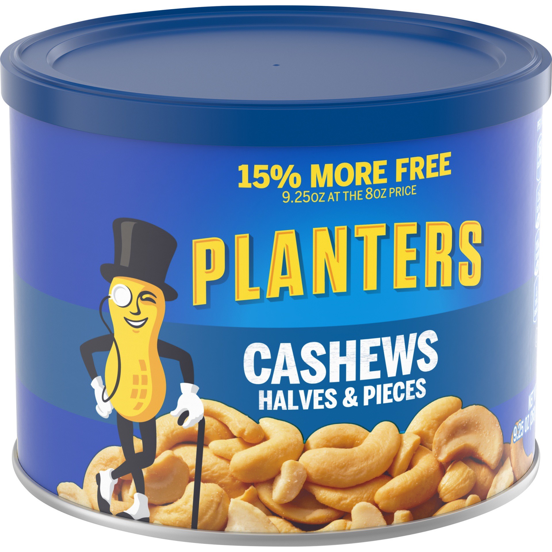 slide 3 of 9, Planters Cashews Halves & Pieces, 9.25 oz Canister, 9.25 oz