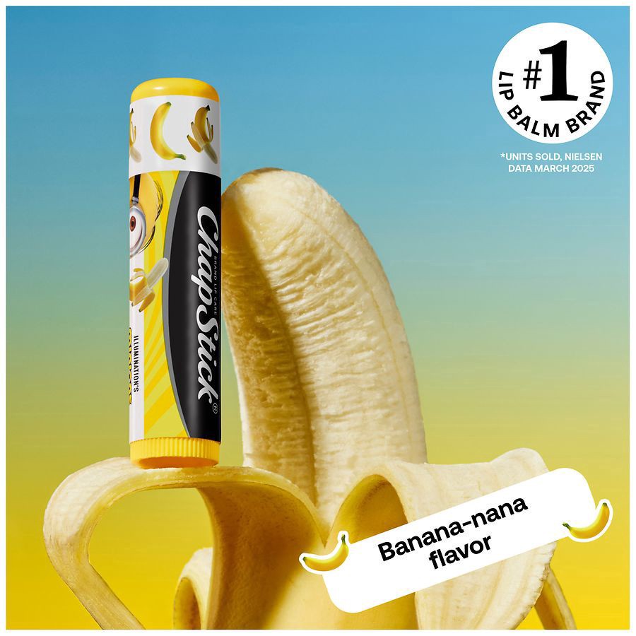 slide 3 of 5, Chapstick Minions Lip Balm, Moisturizing Lip Care for Dry, Chapped Lips Banana-nana, 3 ct; 0.15 oz