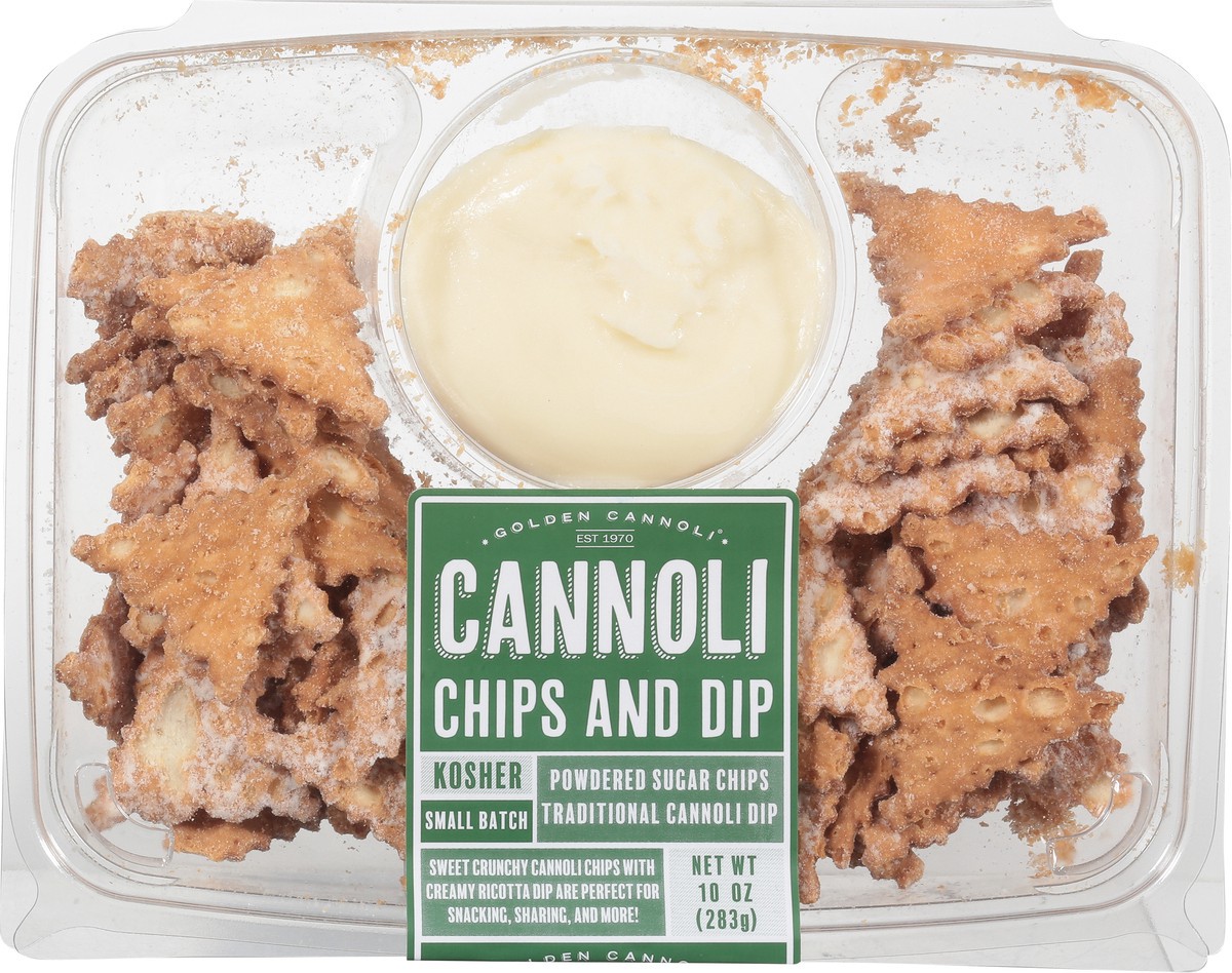 slide 8 of 14, Golden Cannoli Chips and Dip 10 oz, 10 oz