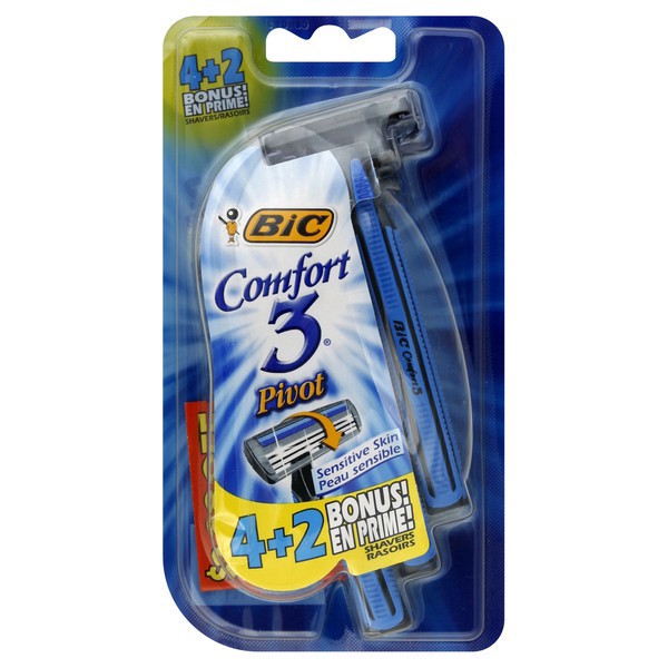 slide 1 of 1, Bic, Shavers, 4 ct