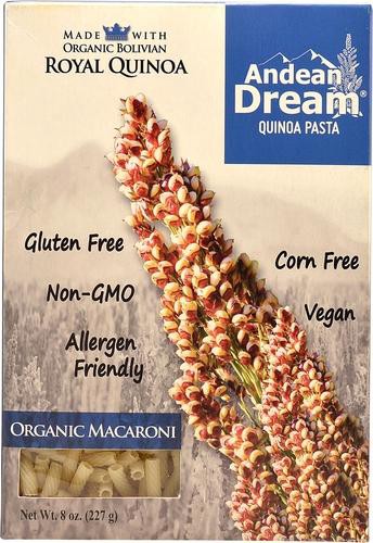 slide 1 of 1, Andean Dream Gluten Free Organic Macaroni Quinoa Pasta, 8 oz