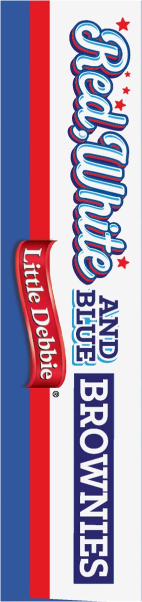 slide 9 of 12, Little Debbie Snack Cakes, Little Debbie Family Pack Red, White and Blue Iced Brownies, 6 ct