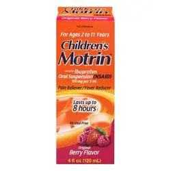 Motrin Children's Motrin Pain Reliever/Fever Reducer Liquid - Ibuprofen (NSAID) - Berry - 4 fl oz