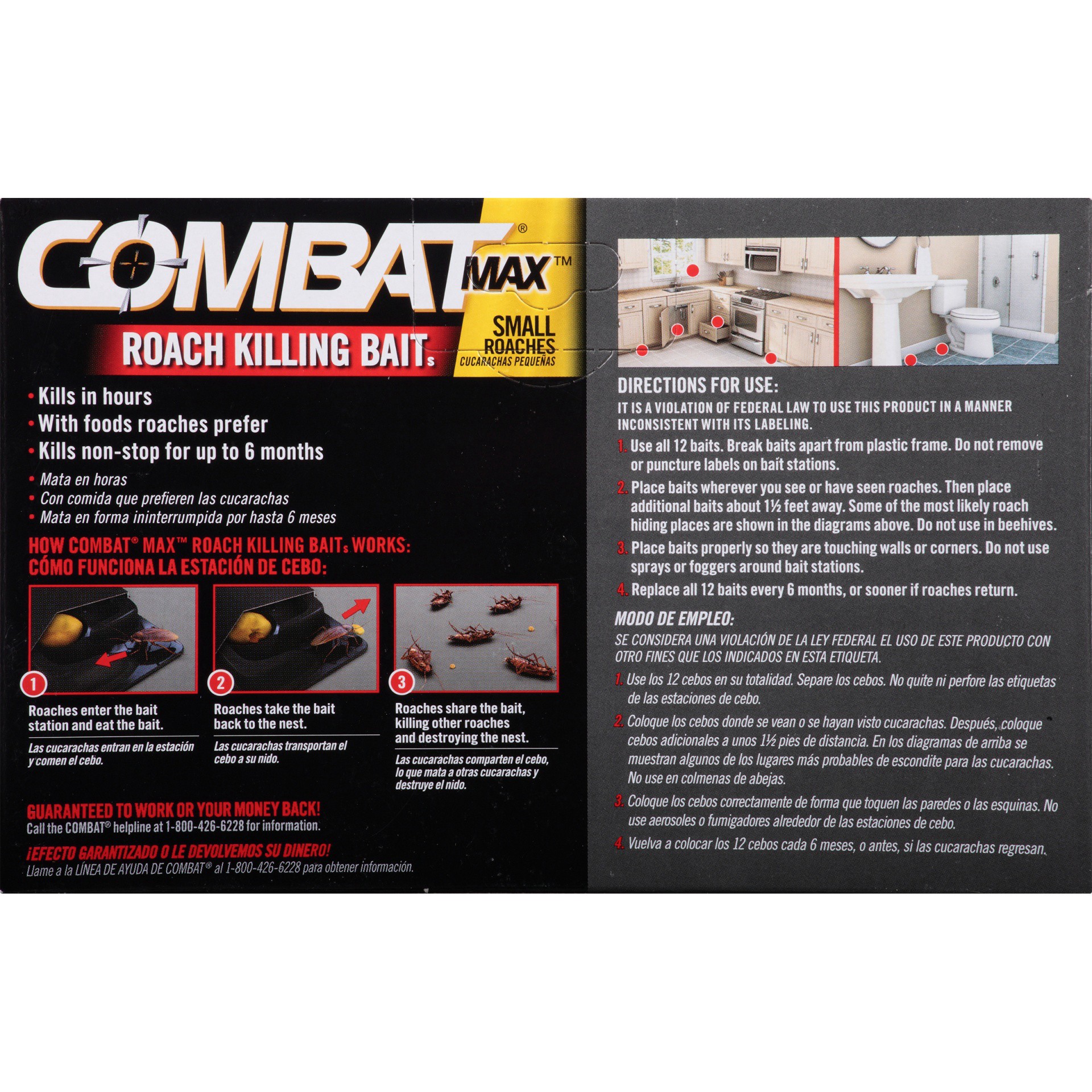 slide 4 of 6, Combat Max Roach Killing Bait Stations 12 ea, 1 ct