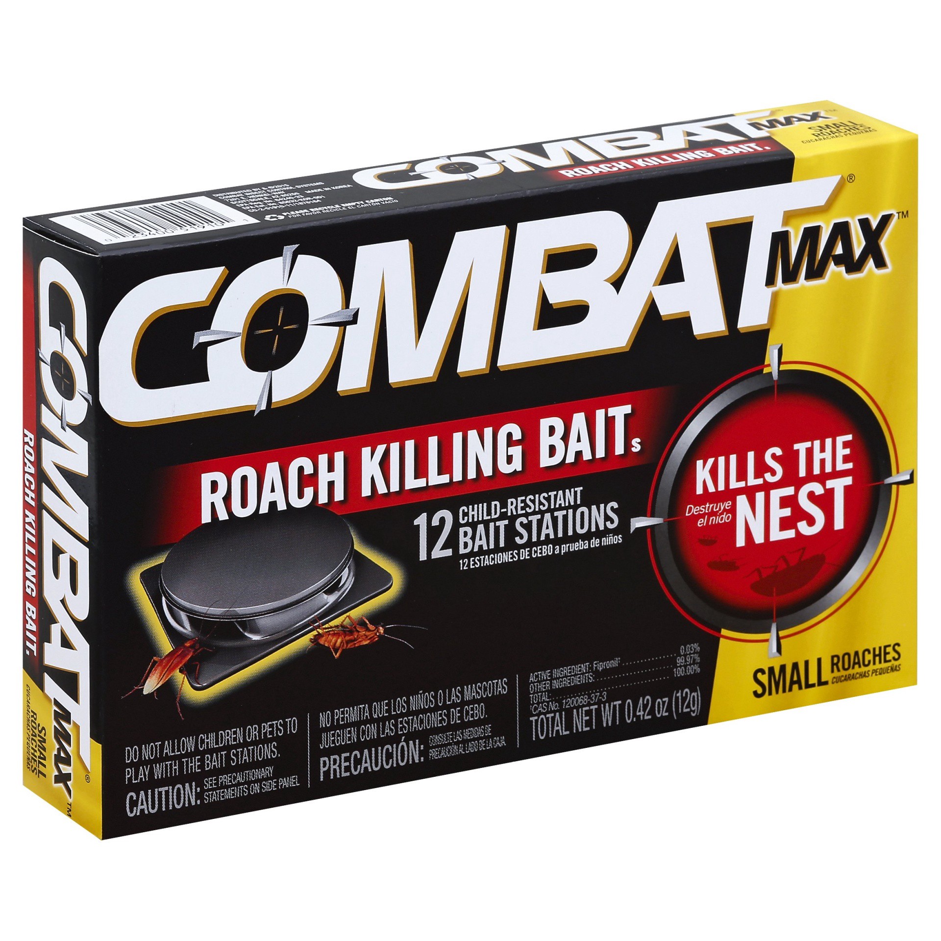 slide 1 of 6, Combat Max Roach Killing Bait Stations 12 ea, 1 ct