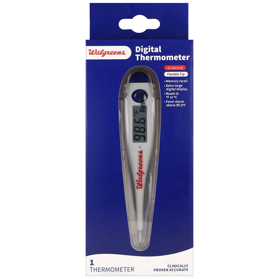 slide 1 of 5, Walgreens Digital Thermometer Flexible Tip, 1 ct