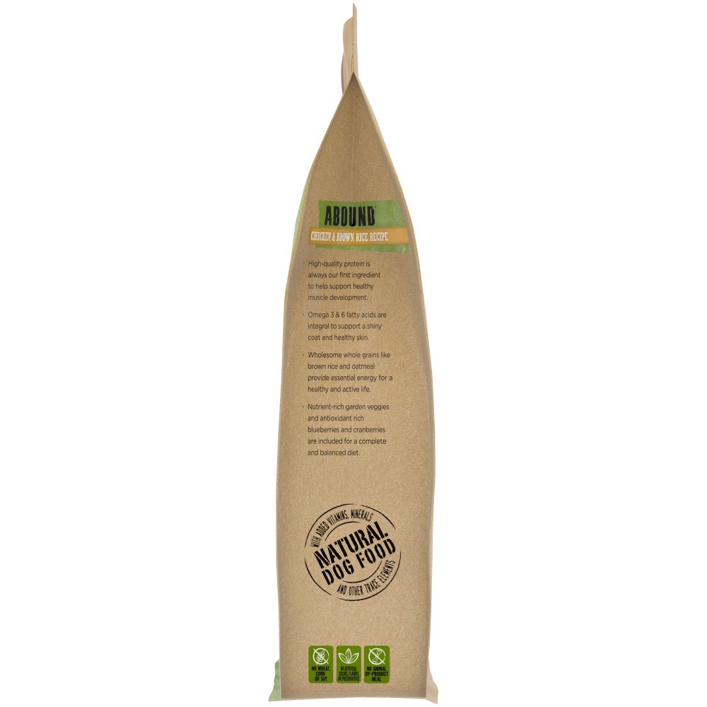 slide 2 of 4, Abound Chicken & Brown Rice Recipe Dry Dog Food, 14 lb
