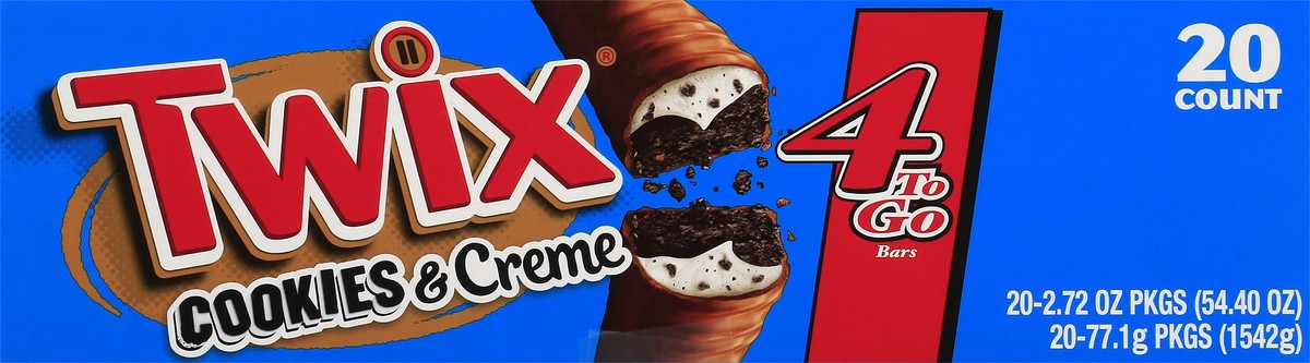 slide 10 of 10, TWIX 4 To Go Cookies & Creme Bars 20 ea, 20 ct