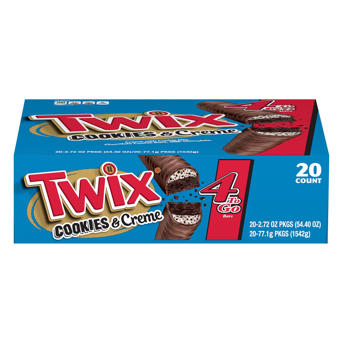 slide 1 of 1, TWIX Cookies & Creme Share Size, 20 ct