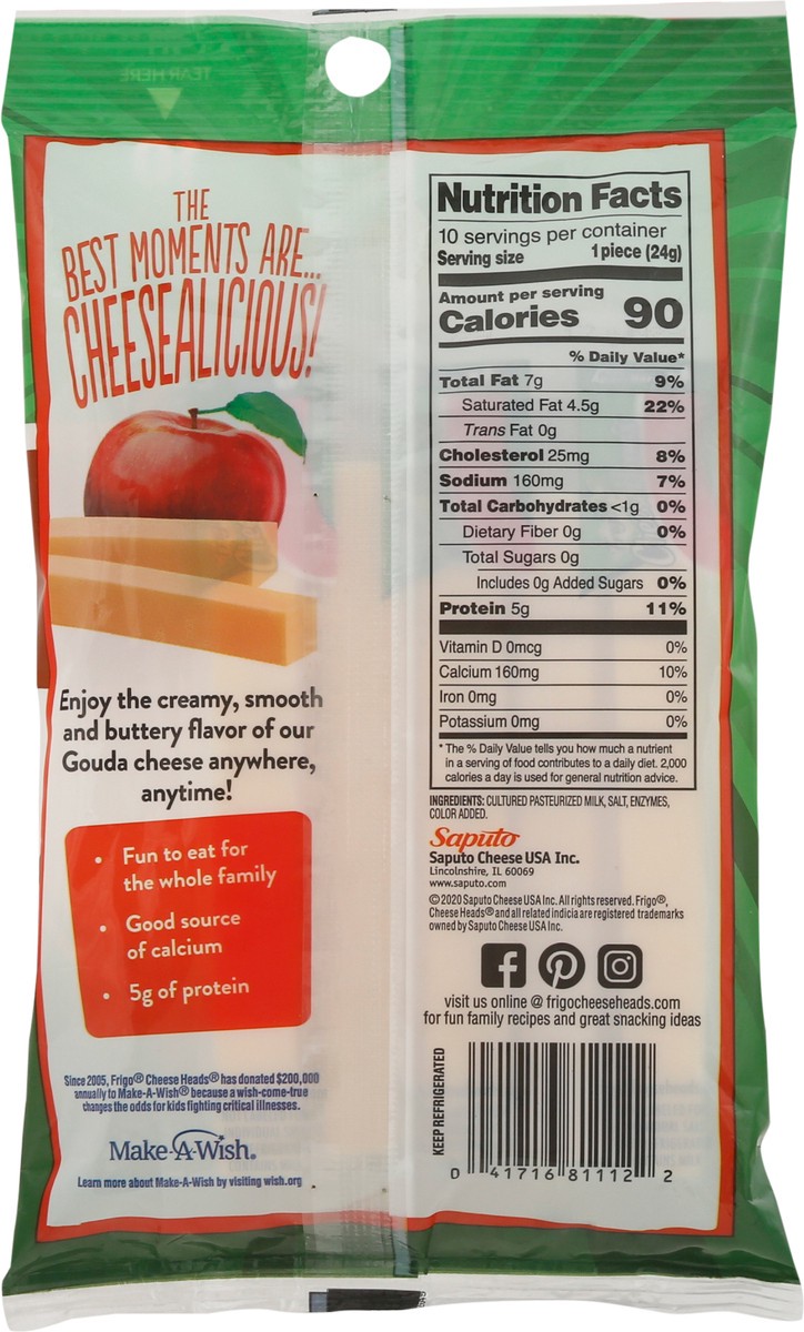 slide 5 of 9, Frigo Cheese Heads Sticks Gouda Cheese 10 ea, 10 ct