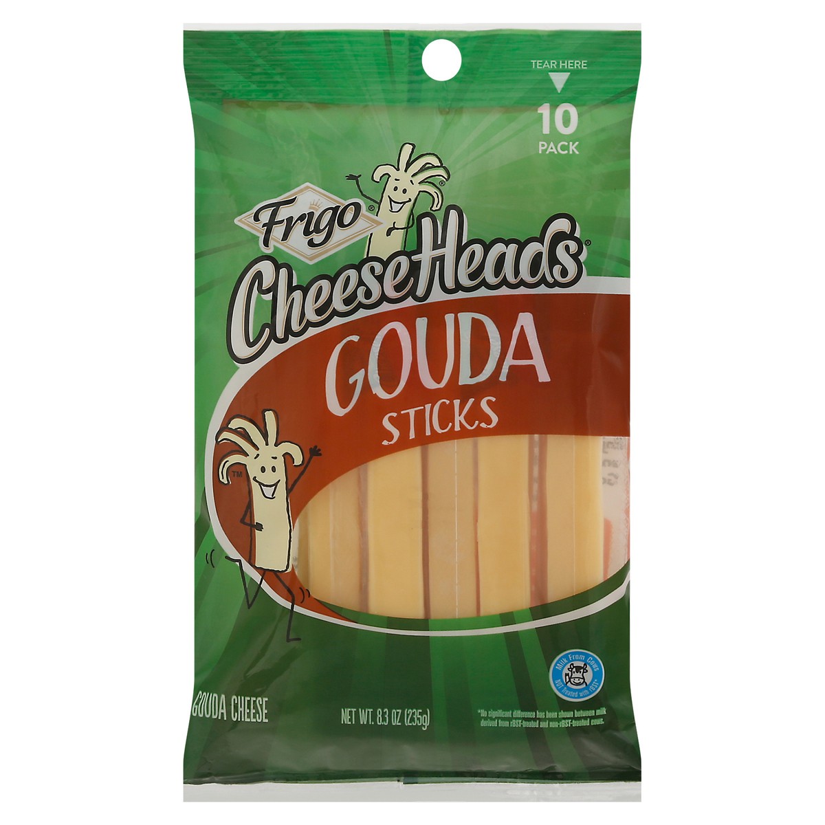 slide 1 of 9, Frigo Cheese Heads Sticks Gouda Cheese 10 ea, 10 ct