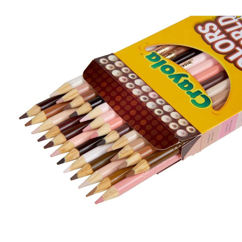 slide 4 of 5, Crayola Colors Of The World Skin Tone Colored Pencils, 24 ct