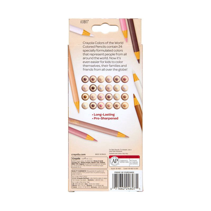 slide 2 of 5, Crayola Colors Of The World Skin Tone Colored Pencils, 24 ct