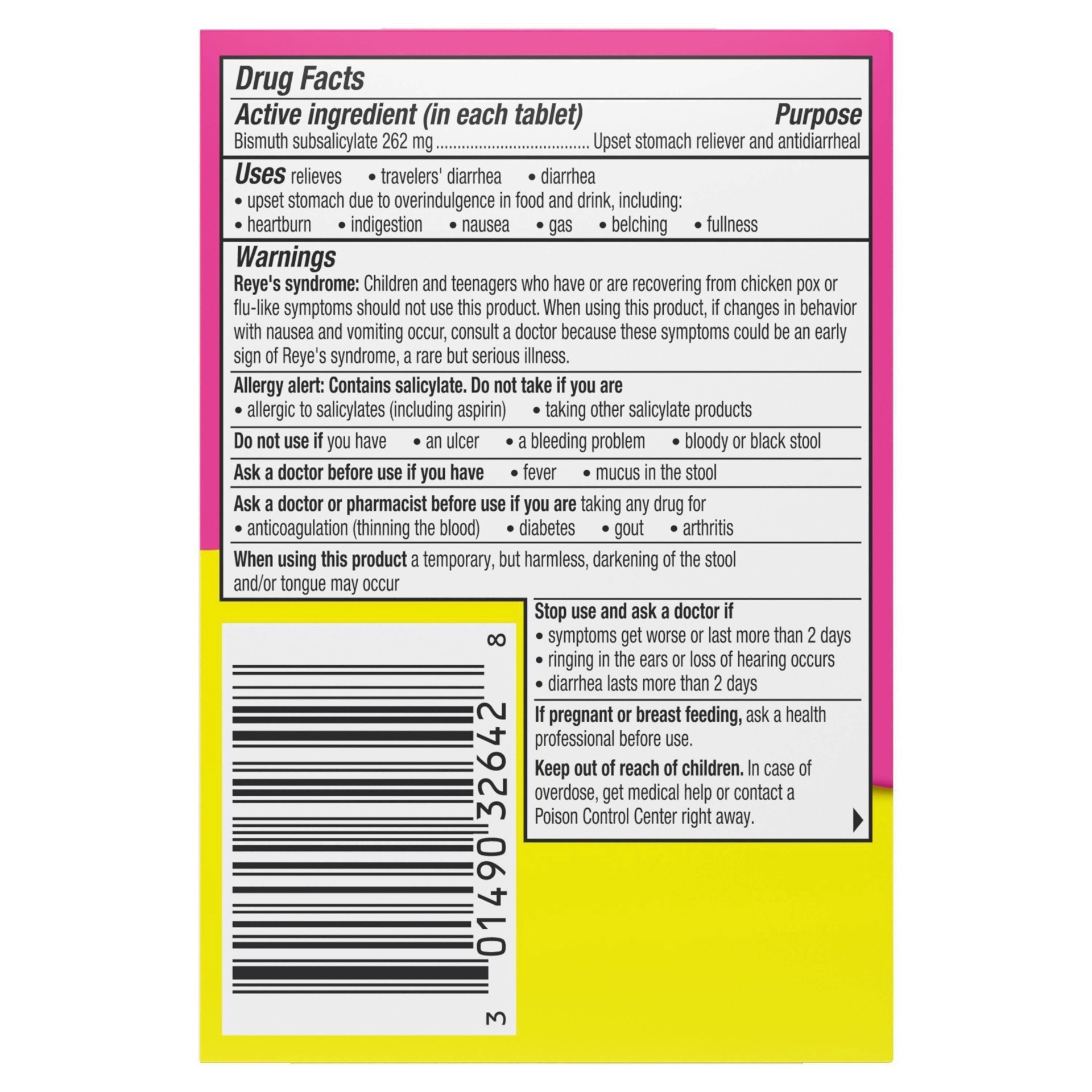 slide 3 of 11, Pepto-Bismol Chewables 5 Symptom Relief Chewable Tablets, 48 Count, 48 ct