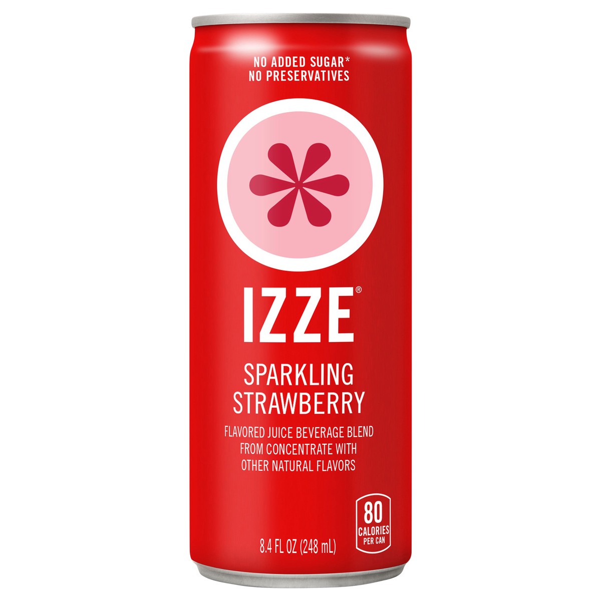 slide 1 of 8, Izze Sparkling Juice Flavored Beverage Strawberry 8.4 Fl Oz, 8.4 oz