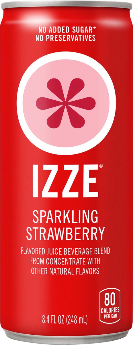 slide 5 of 8, Izze Sparkling Juice Flavored Beverage Strawberry 8.4 Fl Oz, 8.4 oz