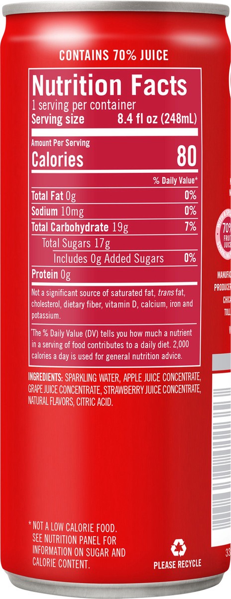 slide 7 of 8, Izze Sparkling Juice Flavored Beverage Strawberry 8.4 Fl Oz, 8.4 oz