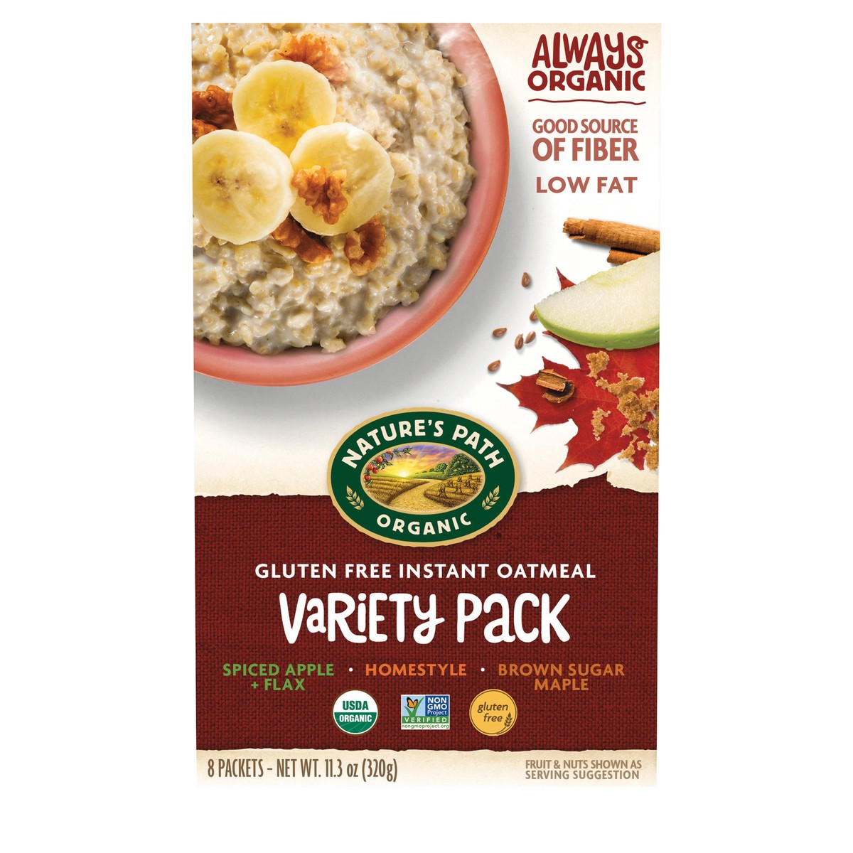 slide 1 of 6, Nature's Path Organic Natures Path Variety Instant Oatmeal 8Ct, 11.3 oz