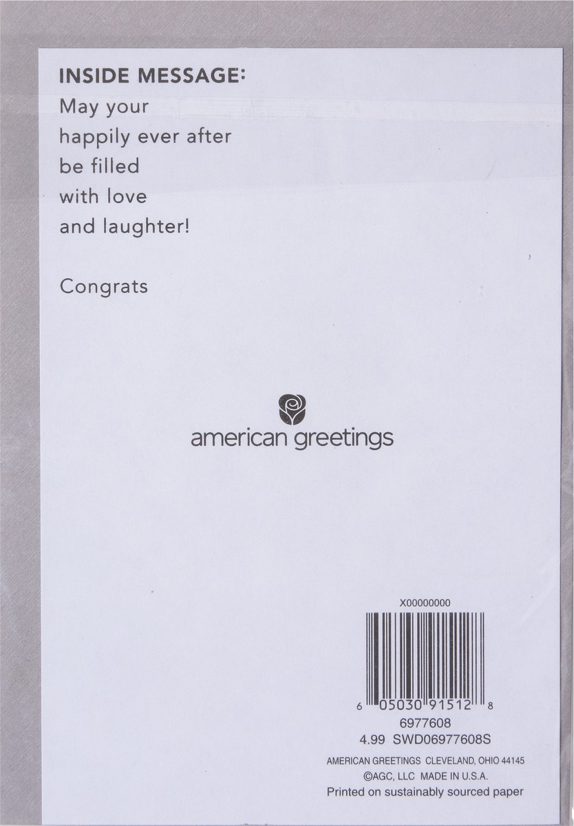 slide 6 of 9, American Greetings Happy Wedding Greeting Card 1 ea, 1 ct