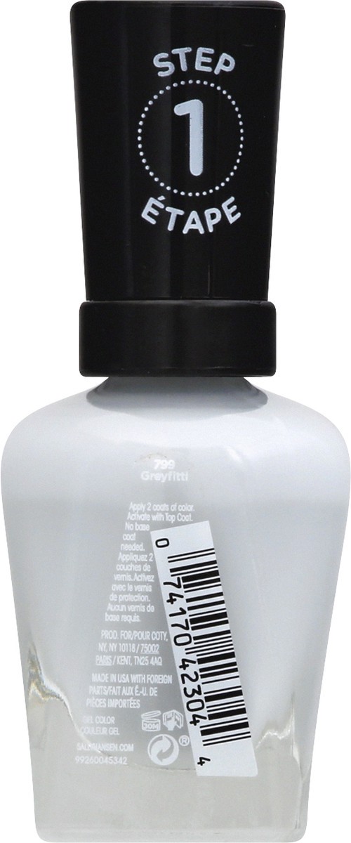 slide 8 of 9, Sally Hansen Miracle Gel, Greyfitti, Gel Nail Polish, Chip-Resistant Nail Polish, Lasts up to 8 Days, 0.5 fl oz, 0.5 fl oz