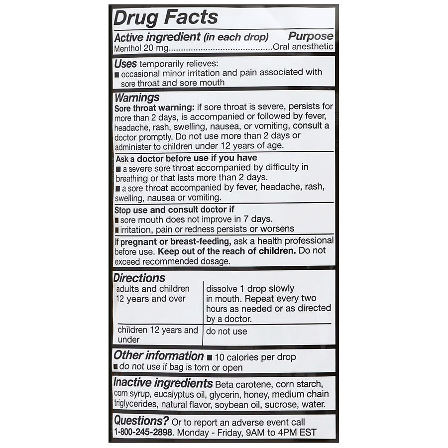 slide 2 of 5, Walgreens Severe Cooling Throat Drops Honey Lemon, 45 ct