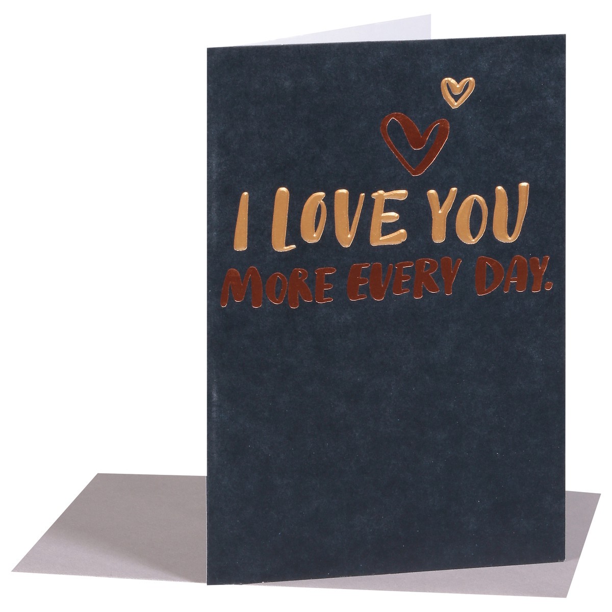 slide 2 of 9, American Greetings Your husband is going to love this heartfelt birthday card. It features a sophisticated lettering design that reads, “I love you more every day”, on a bold black background with gold and copper foil stamping embellishments. Inside, there''s a message about how lucky you are to have him as a husband and plenty of room to write your own personalized note. He''s definitely going to love this sweet card. Envelope included., 1 ct