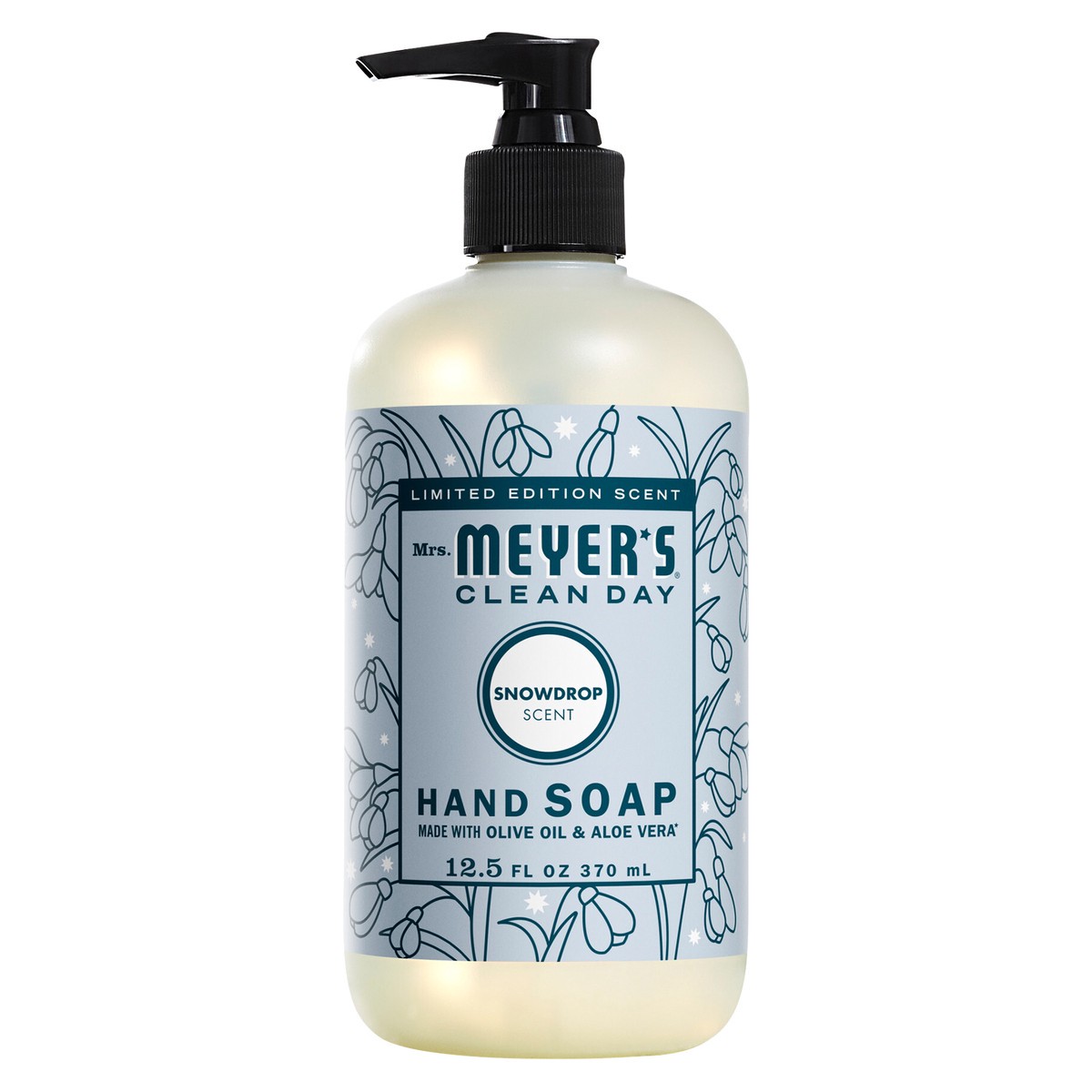 slide 1 of 3, Mrs. Meyer's Clean Day Liquid Hand Soap, Limited Edition Snowdrop Scent, 12.5 Ounce Bottle, 12.5 fl oz