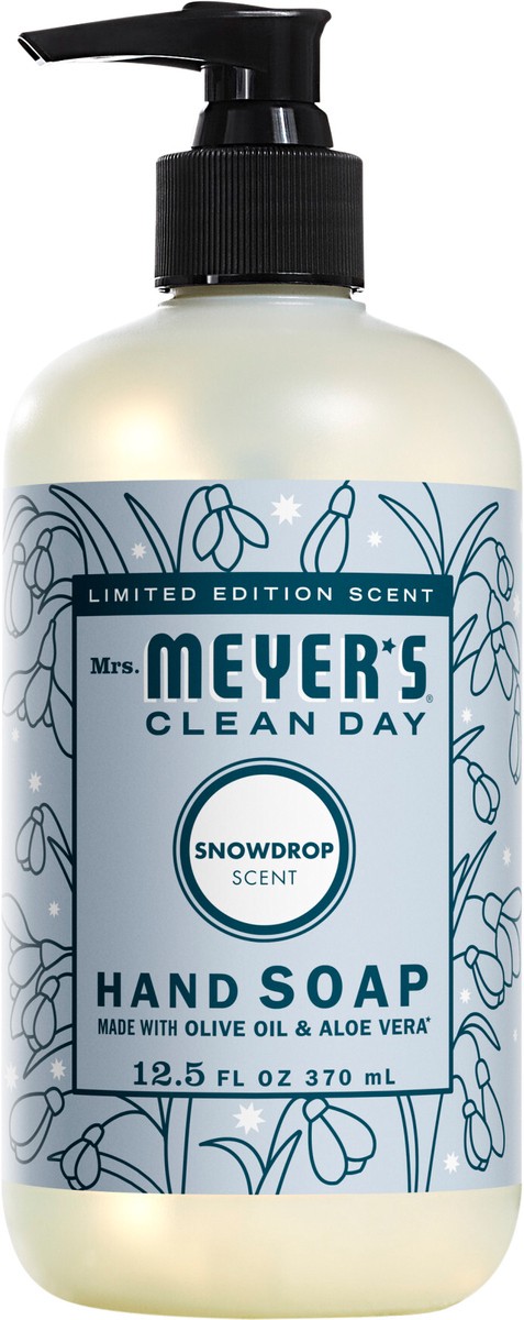 slide 3 of 3, Mrs. Meyer's Clean Day Liquid Hand Soap, Limited Edition Snowdrop Scent, 12.5 Ounce Bottle, 12.50 fl oz