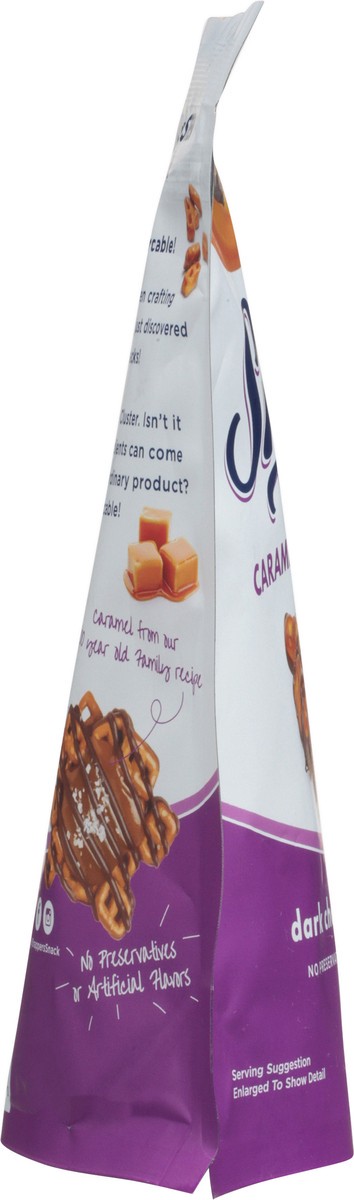 slide 2 of 9, Edward Marc Chocolatier Snappers Dark Chocolate Sea Salt Caramel & Pretzel Cluster 6 oz, 6 oz