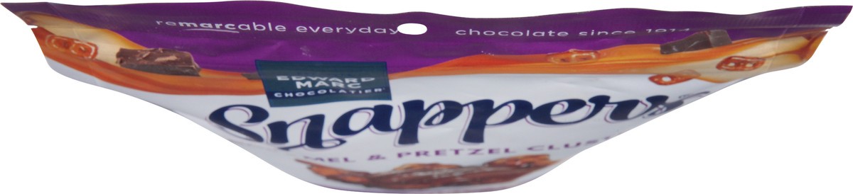 slide 4 of 9, Edward Marc Chocolatier Snappers Dark Chocolate Sea Salt Caramel & Pretzel Cluster 6 oz, 6 oz