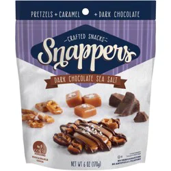 Edward Marc Chocolatier Snappers Dark Chocolate Sea Salt Caramel & Pretzel Cluster 6 oz