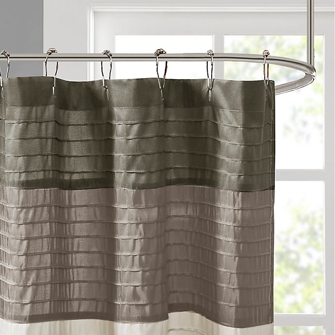 slide 2 of 4, Madison Park Amherst Shower Curtain - Natural, 108 in x 72 in