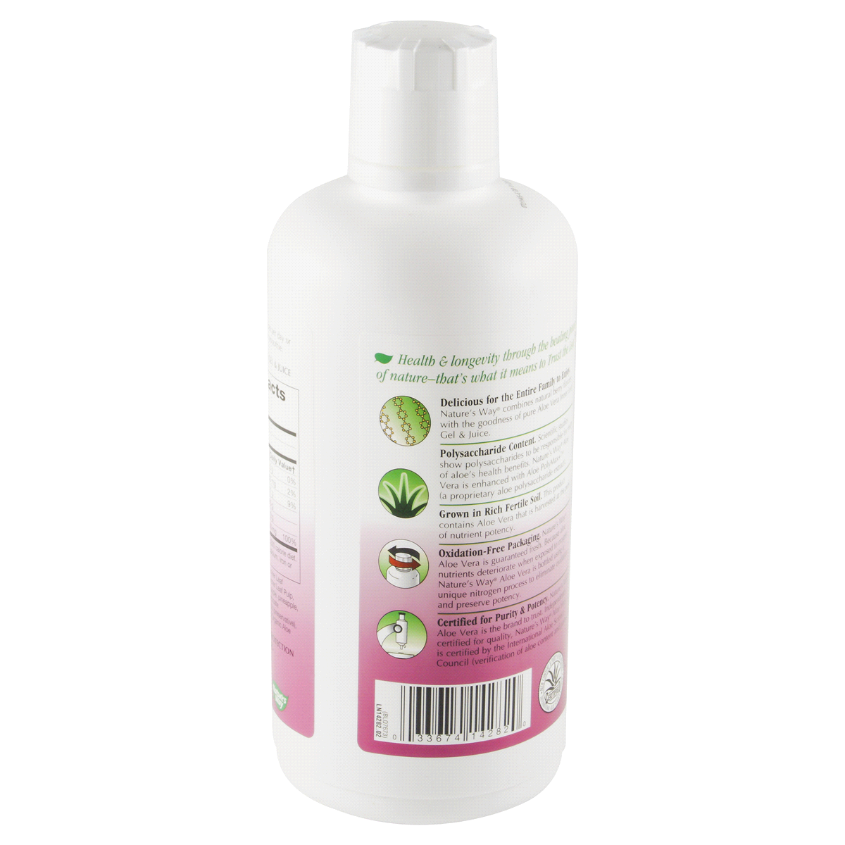 slide 2 of 4, Nature's Way Inner Leaf Gel & Juice Wild Berry Flavored Aloe Vera 33.8 fl oz, 33.8 fl oz