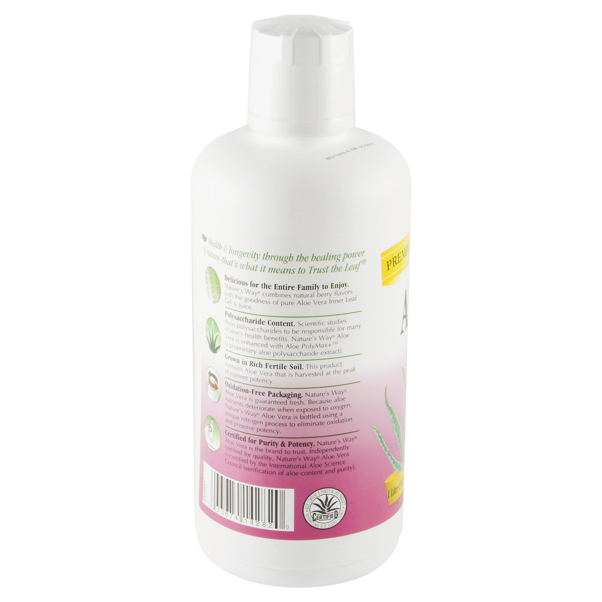 slide 3 of 4, Nature's Way Inner Leaf Gel & Juice Wild Berry Flavored Aloe Vera 33.8 fl oz, 33.8 fl oz