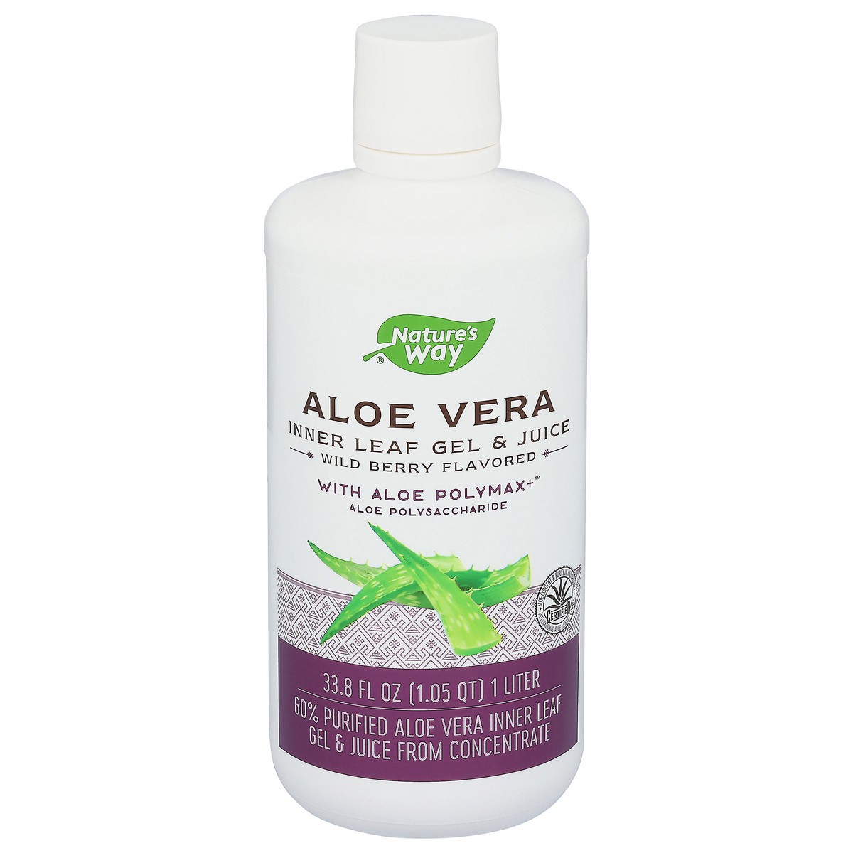 slide 1 of 4, Nature's Way Inner Leaf Gel & Juice Wild Berry Flavored Aloe Vera 33.8 fl oz, 33.8 fl oz