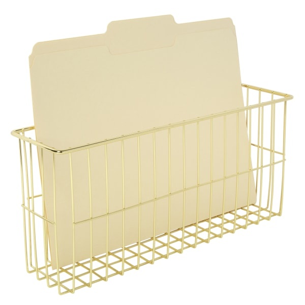 slide 1 of 2, Realspace Gold Wire Hanging Organizer System, Letter File Attachment, 1 ct