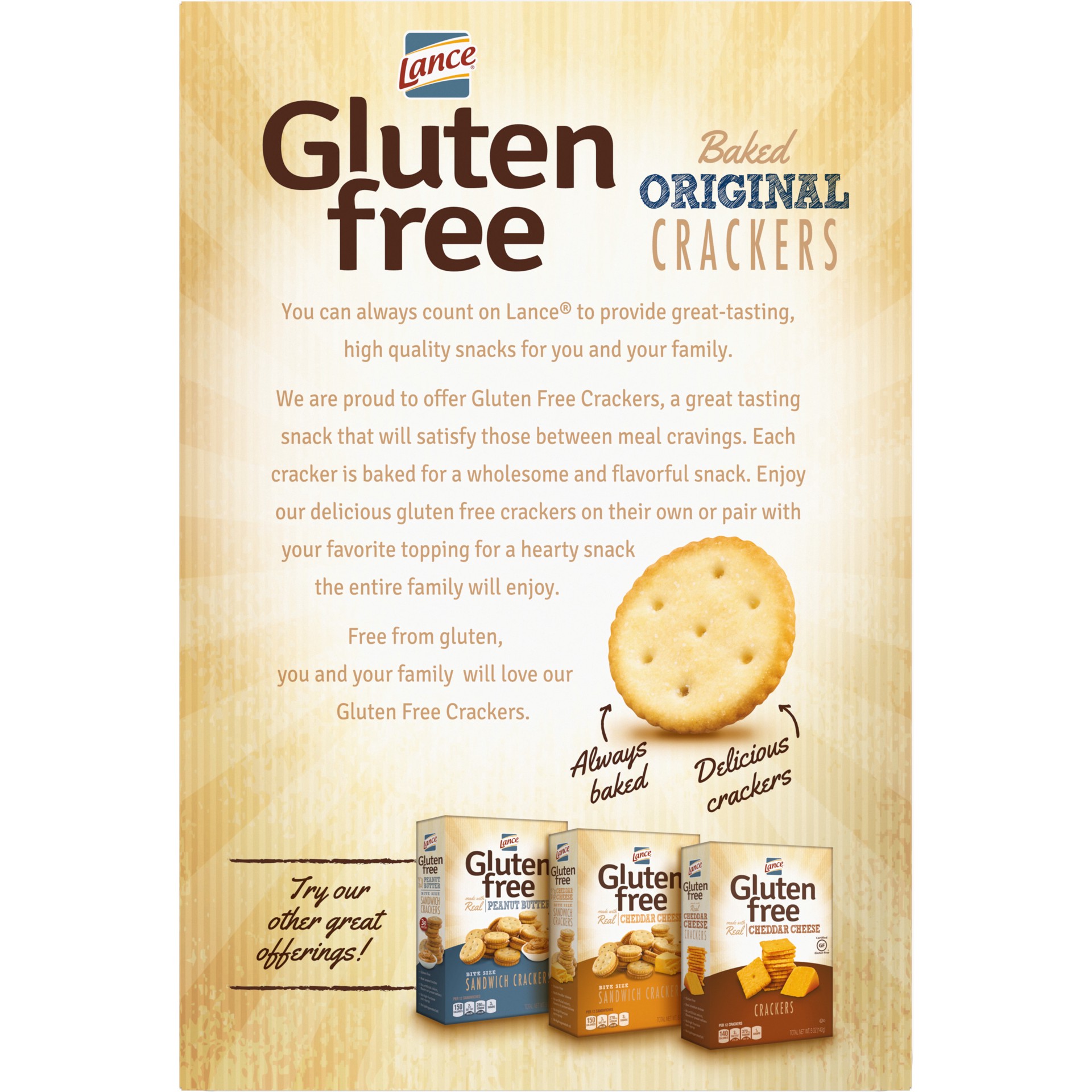 slide 4 of 5, Lance Gluten Free Crackers, Original Baked, 5 Oz Box, 5 oz