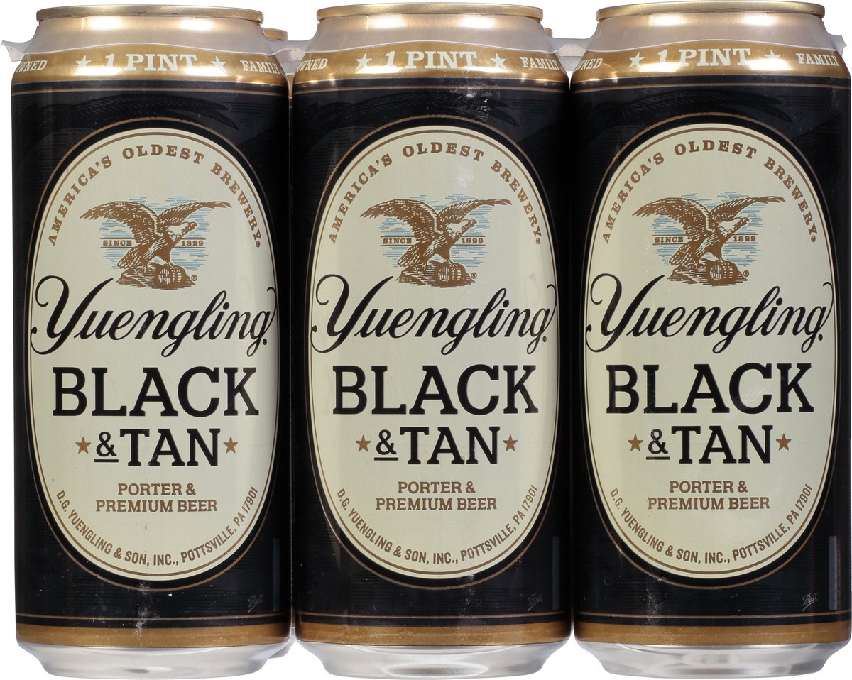 slide 11 of 12, Yuengling Black & Tan Beer 6 - 16 fl oz Cans, 6 ct