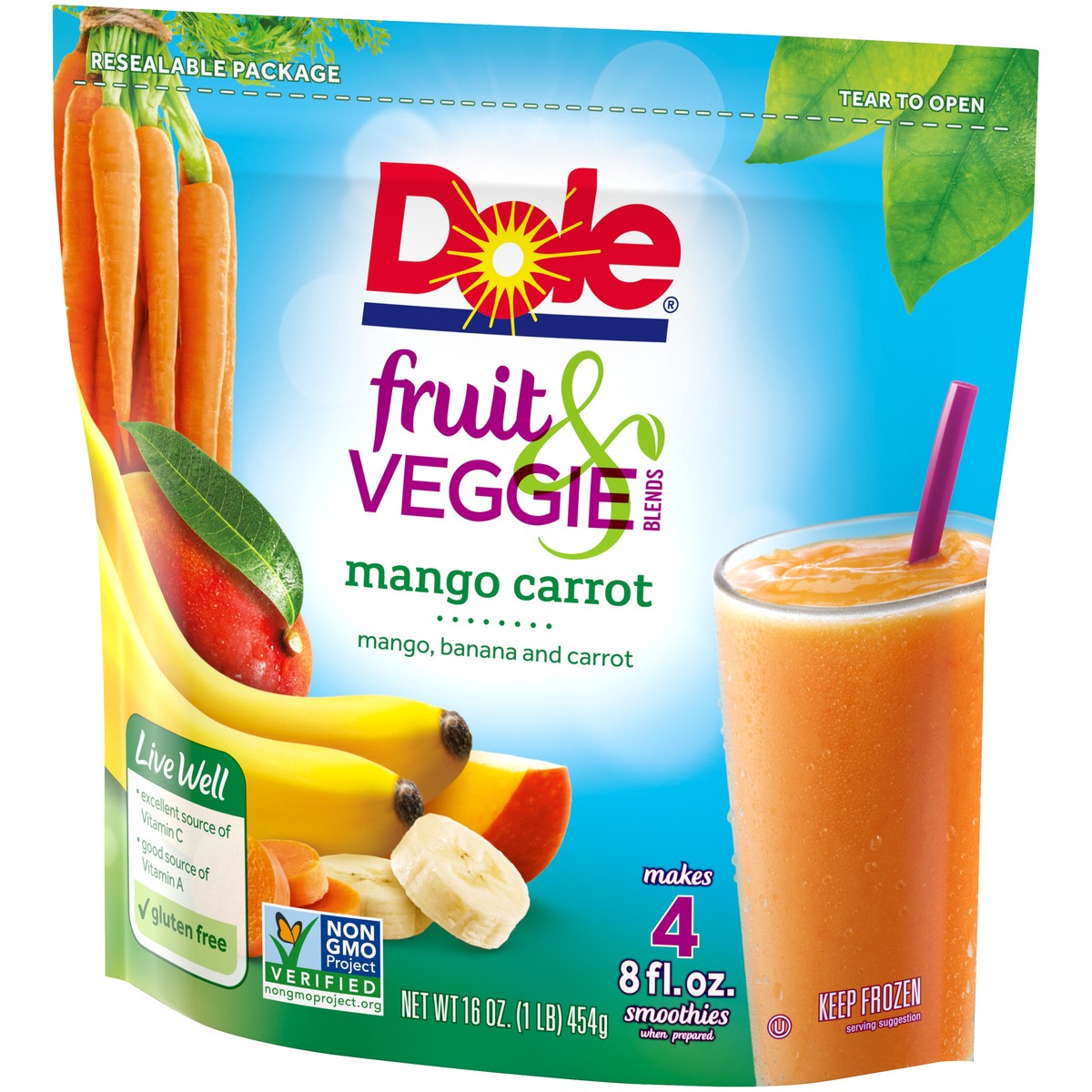 slide 2 of 9, Dole Fruit & Veggie Blends, 16 oz