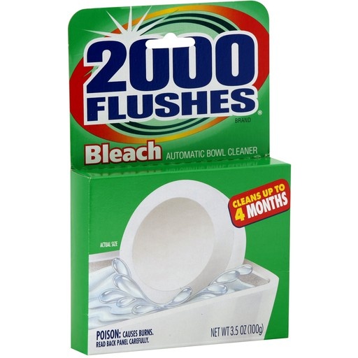 slide 1 of 1, 2000 Flushes Automatic Toilet Bowl Cleaner, Bleach, 1 ct