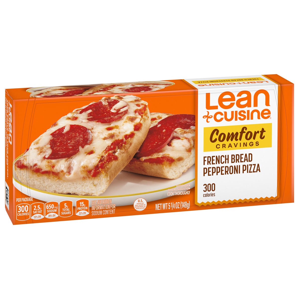 slide 11 of 12, Lean Cuisine French Bread Pepperoni Frozen Pizza, Comfort Cravings Microwave Meal, Microwave Pizza Frozen Dinner for One, 5.25 oz