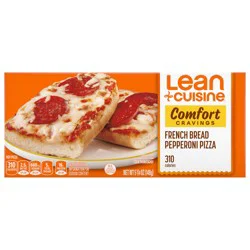 Lean Cuisine French Bread Pepperoni Frozen Pizza, Comfort Cravings Microwave Meal, Microwave Pizza Frozen Dinner for One