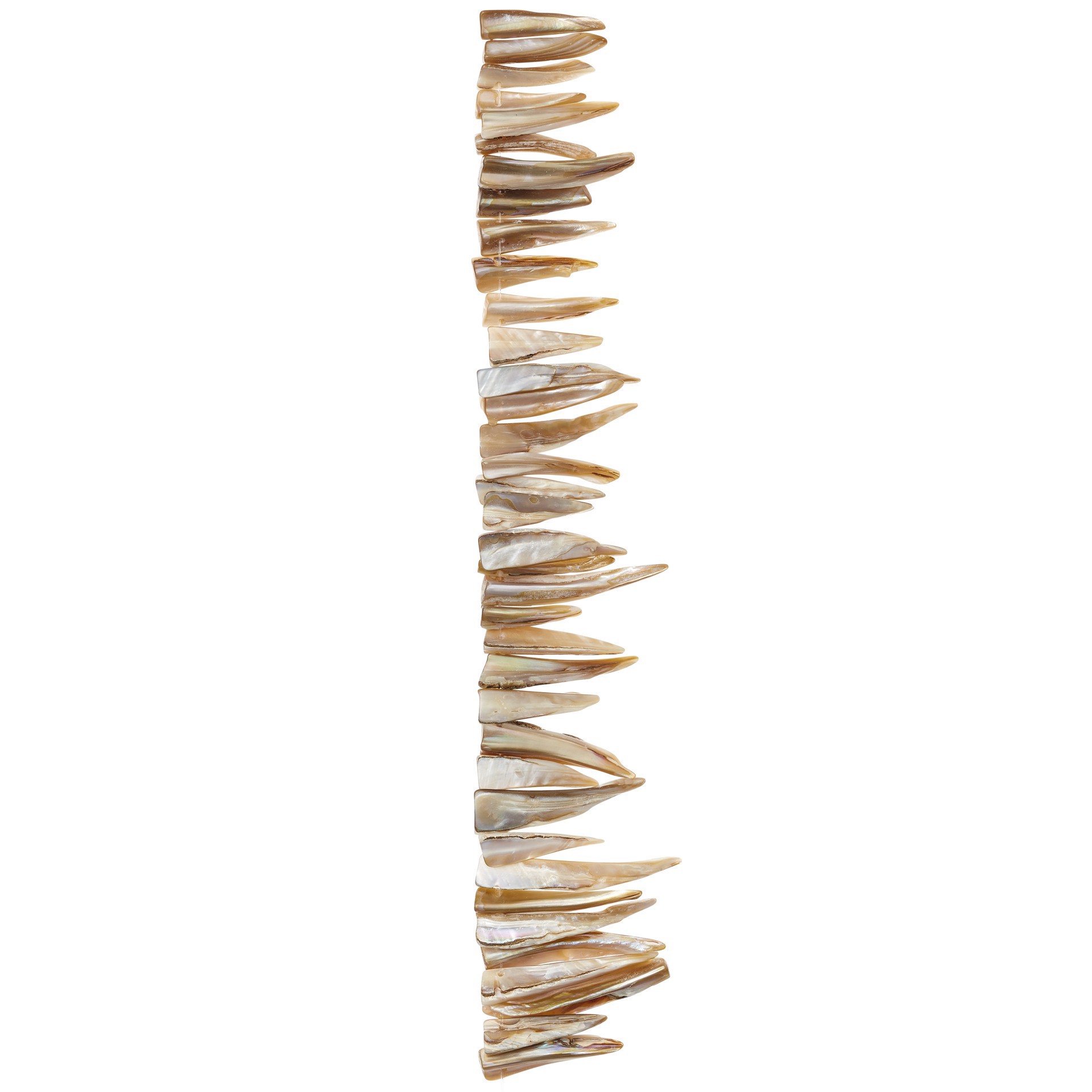 slide 3 of 3, Tan Shell Stick Beads, 28mm By Bead Landing, 28 mm