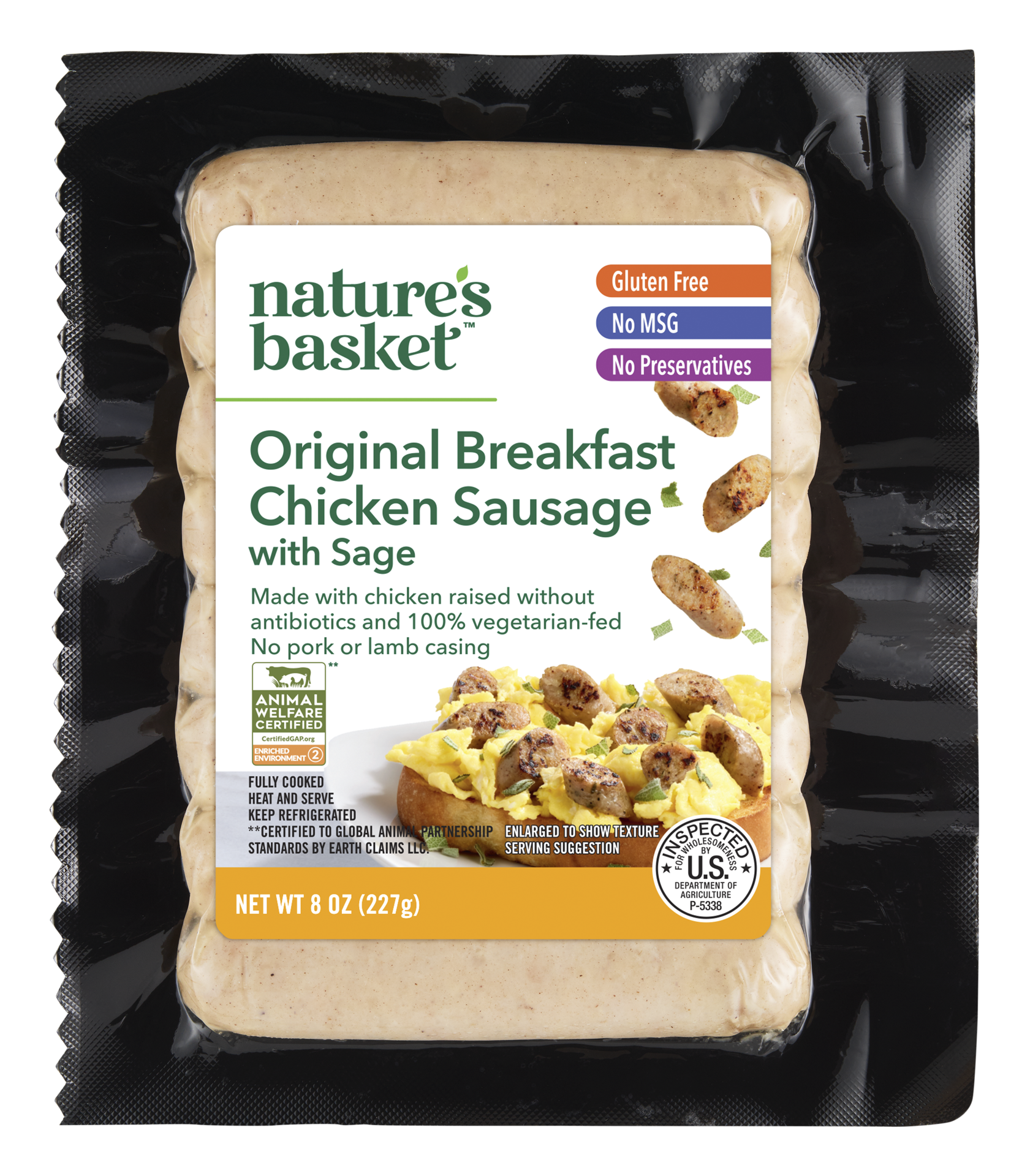 slide 1 of 1, Giant Eagle Chicken Sausage, With Sage, 8 oz