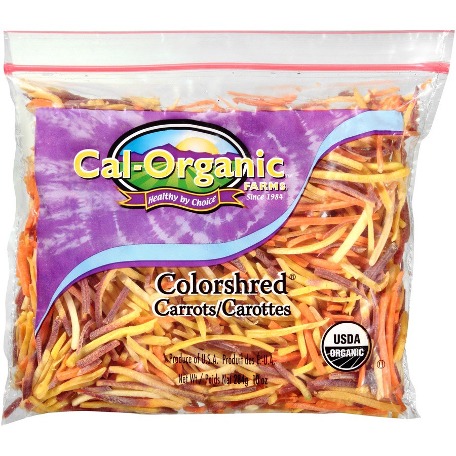 slide 1 of 5, Cal-Organic Farms Colorshred Carrots, 10 oz