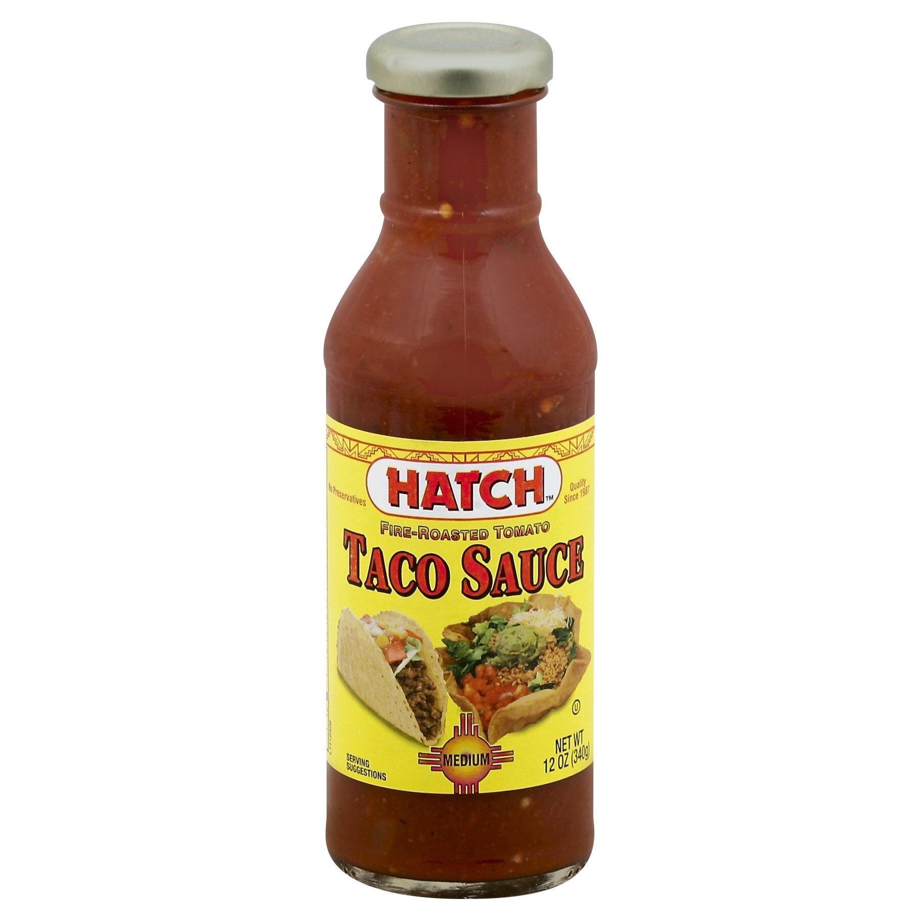 slide 1 of 1, Hatch Medium Taco Sauce, 12 oz