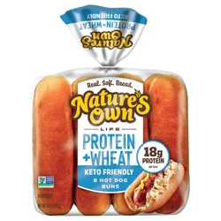 Nature's Own Life Wheat + Protein Keto Friendly Hot Dog Buns