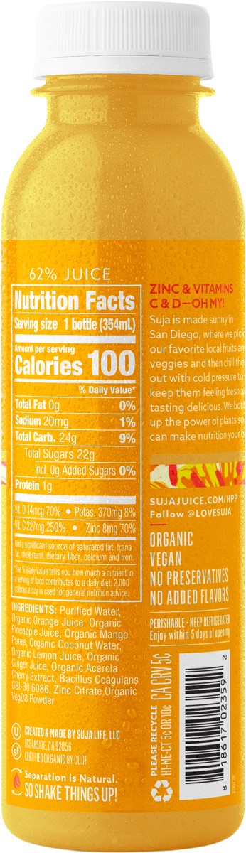 slide 9 of 11, Suja SJ - Citrus Immunity 12oz/6pk, 12 fl oz