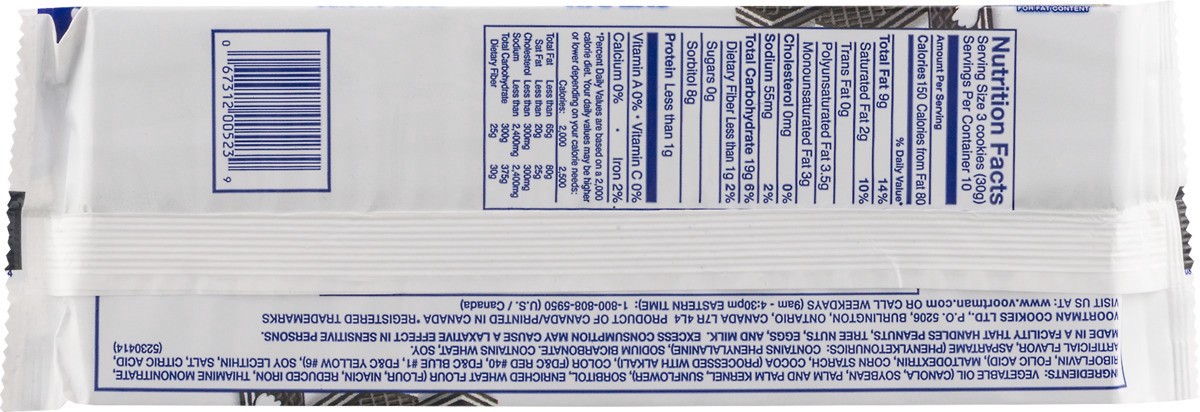 slide 9 of 9, Voortman Bakery Sugar-Free Cookies'n Creme Wafers, 10.6 oz