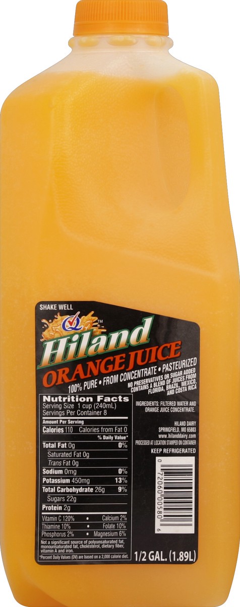 slide 2 of 4, Hiland Dairy Juice 0.5 gl, 1/2 gal